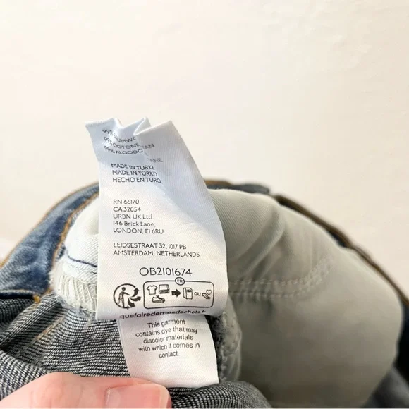 Anthropologie Pilcro Jeans Flare Wide Leg High Rise Pieced Boho Bohemian 28 - Picture 11 of 12